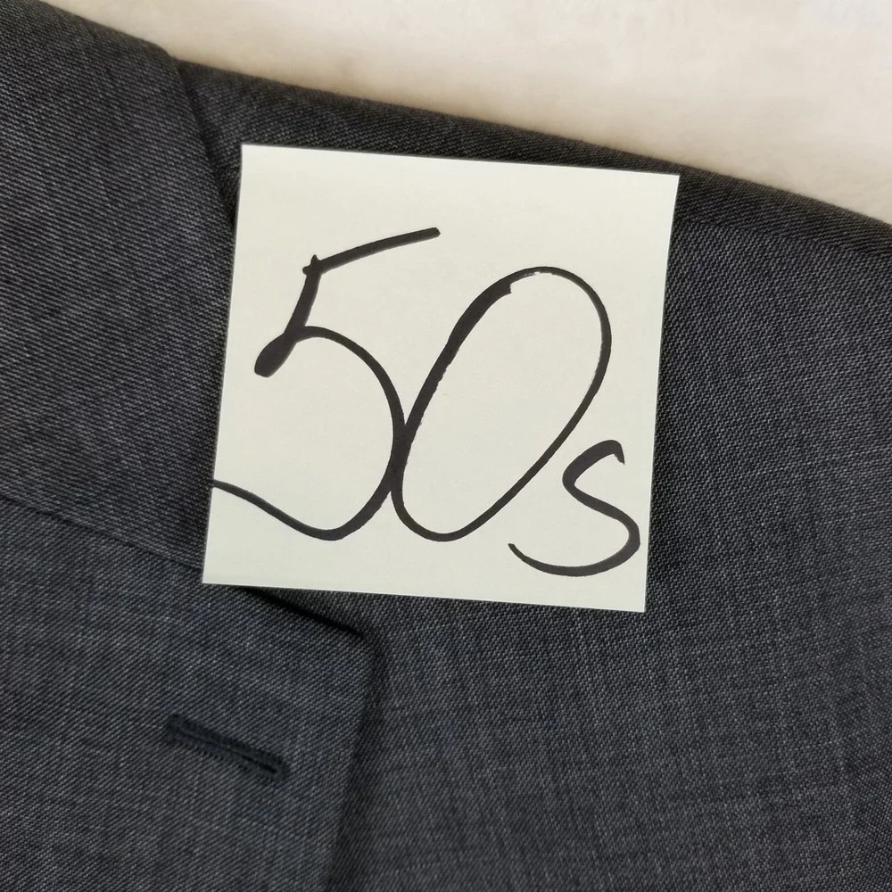 Lauren Ralph Lauren Blazer Men 54L Charcoal Grey 100% Wool Stretch Jacket